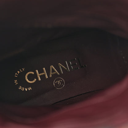 Chanel Calfskin CC Ankle Boots 38 Black 7 of 10
