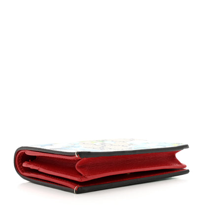 Gucci GG Supreme Monogram Blooms Card Case Wallet Beige Blue Navy Hibiscus Red 4 of 8