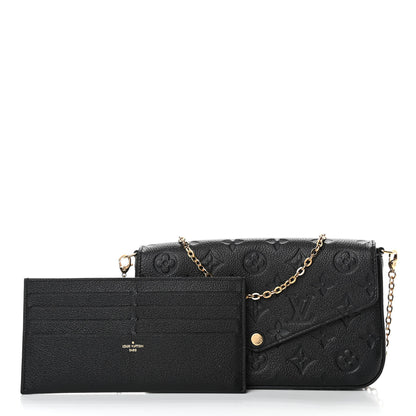 Louis Vuitton Empreinte Pochette Felicie Chain Wallet Black 2 of 5