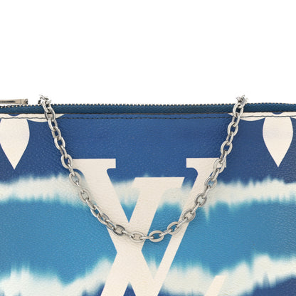 Louis Vuitton Monogram Giant Escale Double Zip Pochette Blue 9 of 11