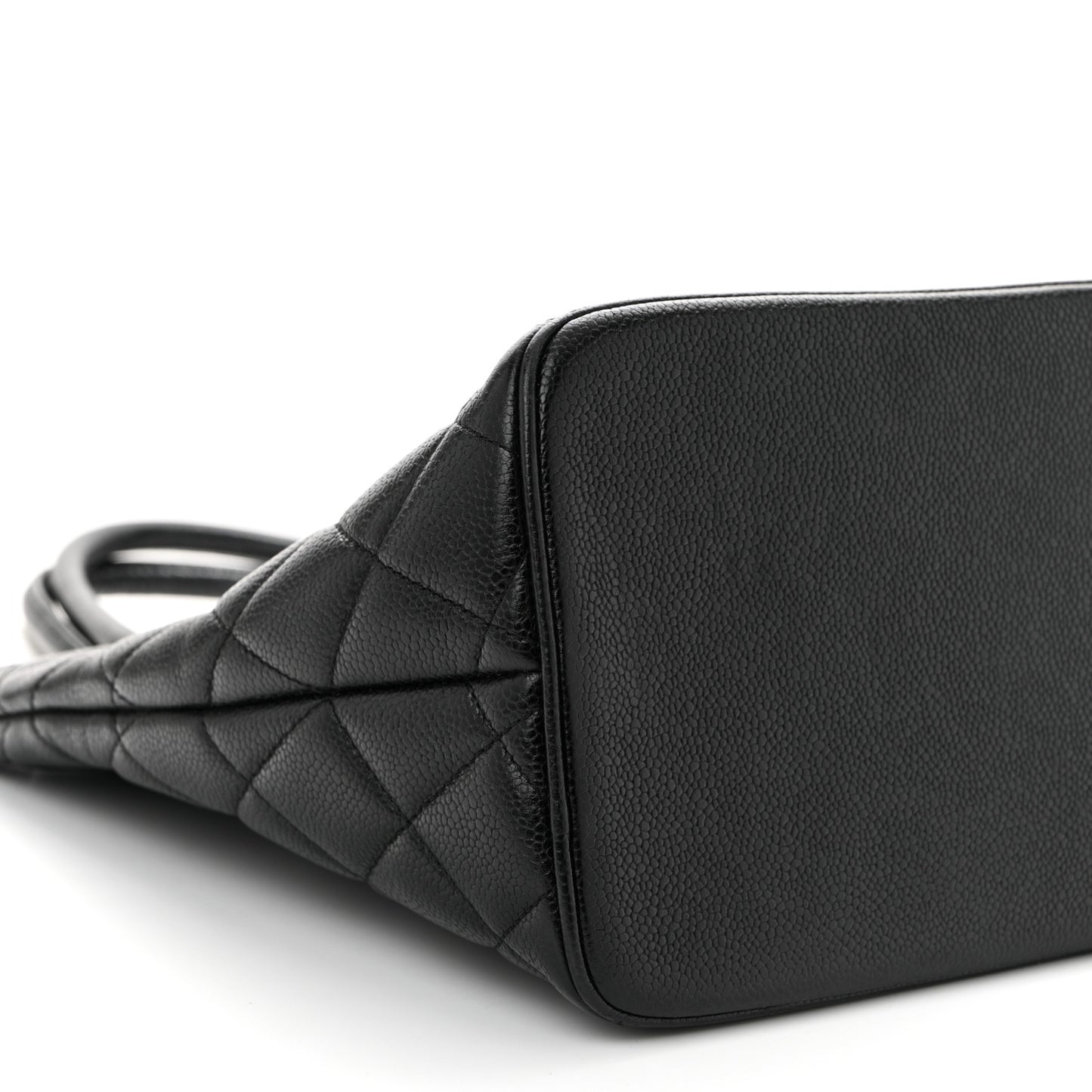 Caviar Quilted Medallion Tote Black