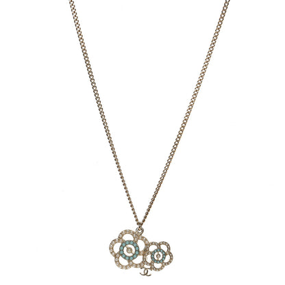 Chanel Pearl Camellia CC Necklace Gold 1 of 6