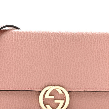Gucci Dollar Calfskin Interlocking G Chain Wallet Soft Pink 8 of 12