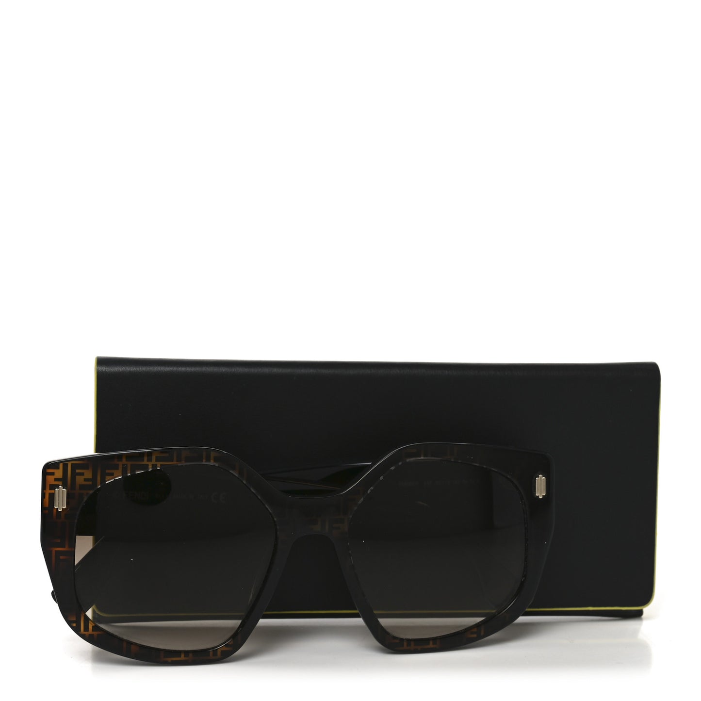 Acetate FF Fendi Butterfly Sunglasses FE40017I Havana