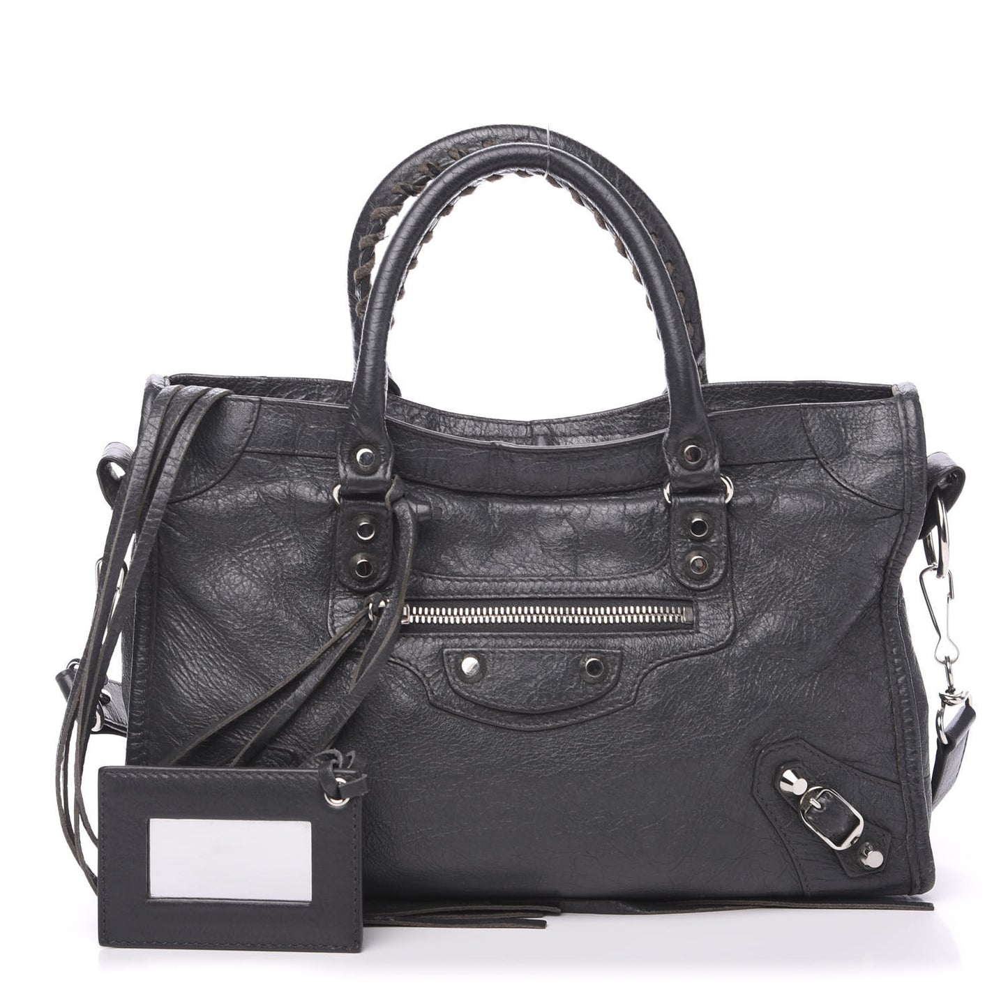 Agneau Classic Silver Hardware S City Gris Fossile