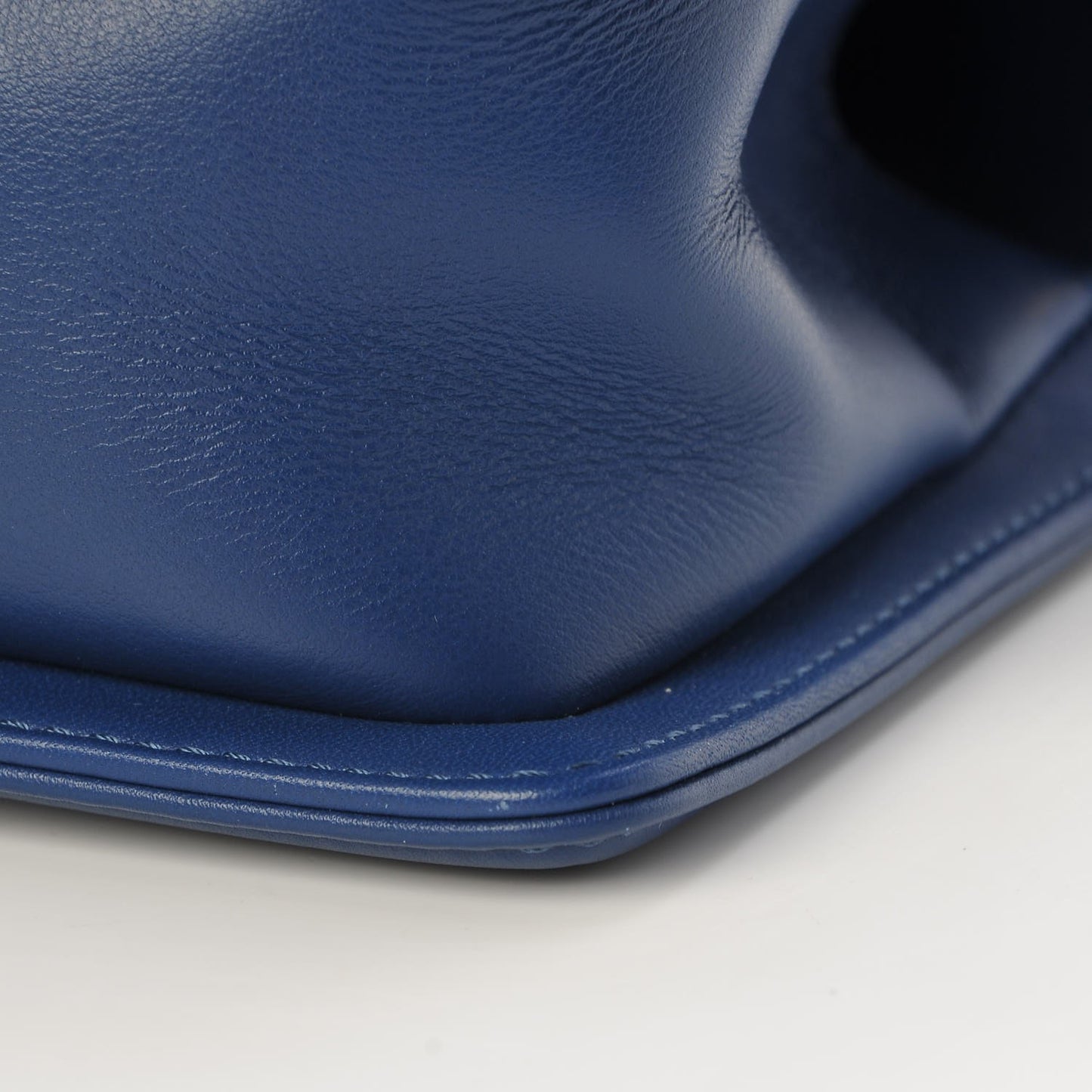 Calfskin Chevron Quilted Small Boy Flap Blue