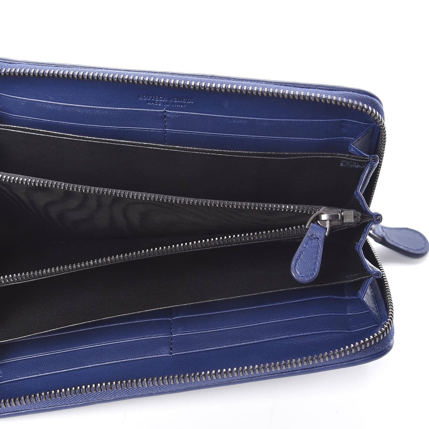 Bottega Veneta Nappa Intrecciato Zip Around Wallet Atlantic 5 of 8