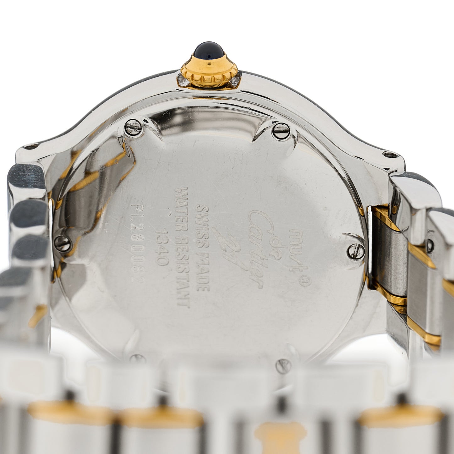 Stainless Steel 18K Yellow Gold 28mm Must De 21 Quartz Watch