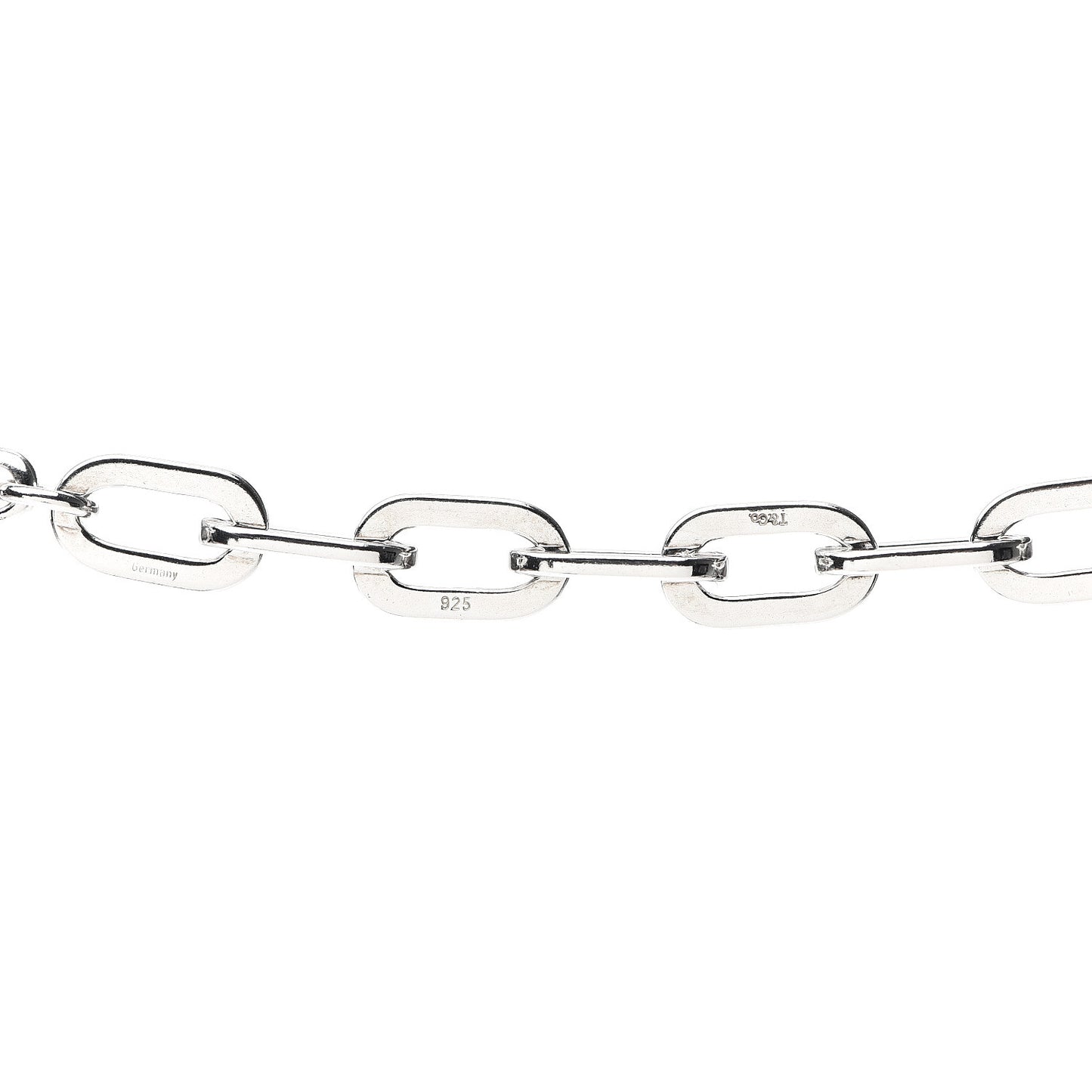 Sterling Silver Flat Link Chain Necklace