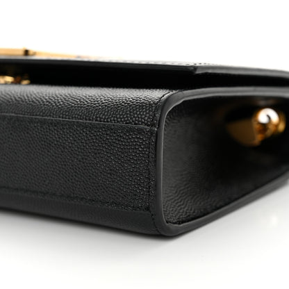 Saint Laurent Grain De Poudre Small Monogram Kate Satchel Black 10 of 10
