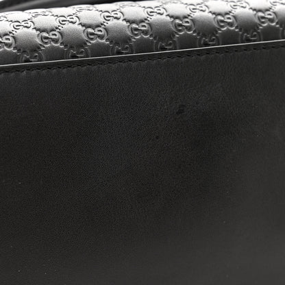 Gucci Soft Microguccissima Small Zippered Satchel Black 13 of 13