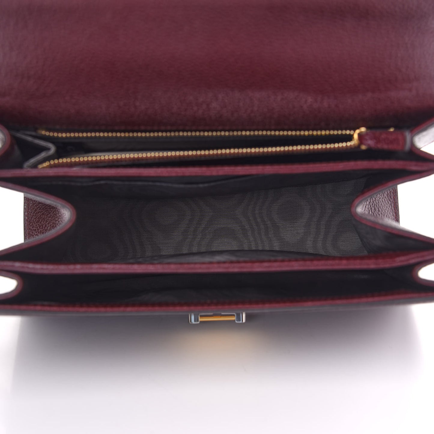 Grainy Calfskin Small Zumi Shoulder Bag Vintage Bordeaux