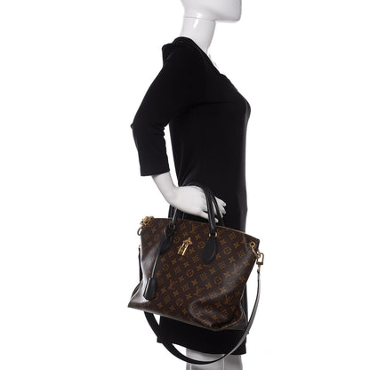 Louis Vuitton Monogram Flower Zipped Tote MM Black 2 of 12