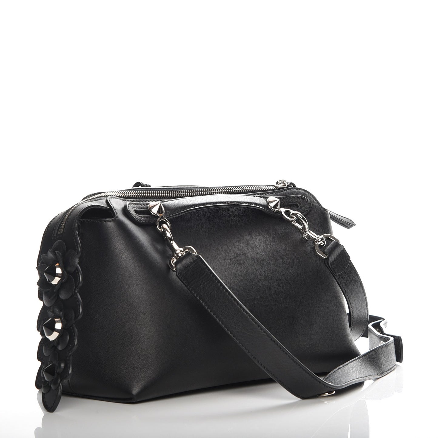 Vitello Dolce Flowerland Croc Tail Medium By The Way Boston Bag Black