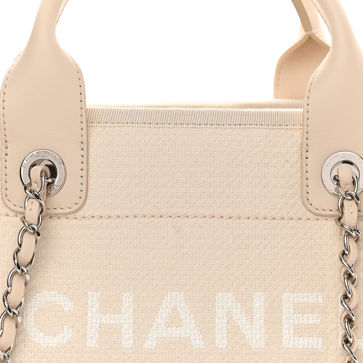 Mixed Fibers Small Deauville Tote White
