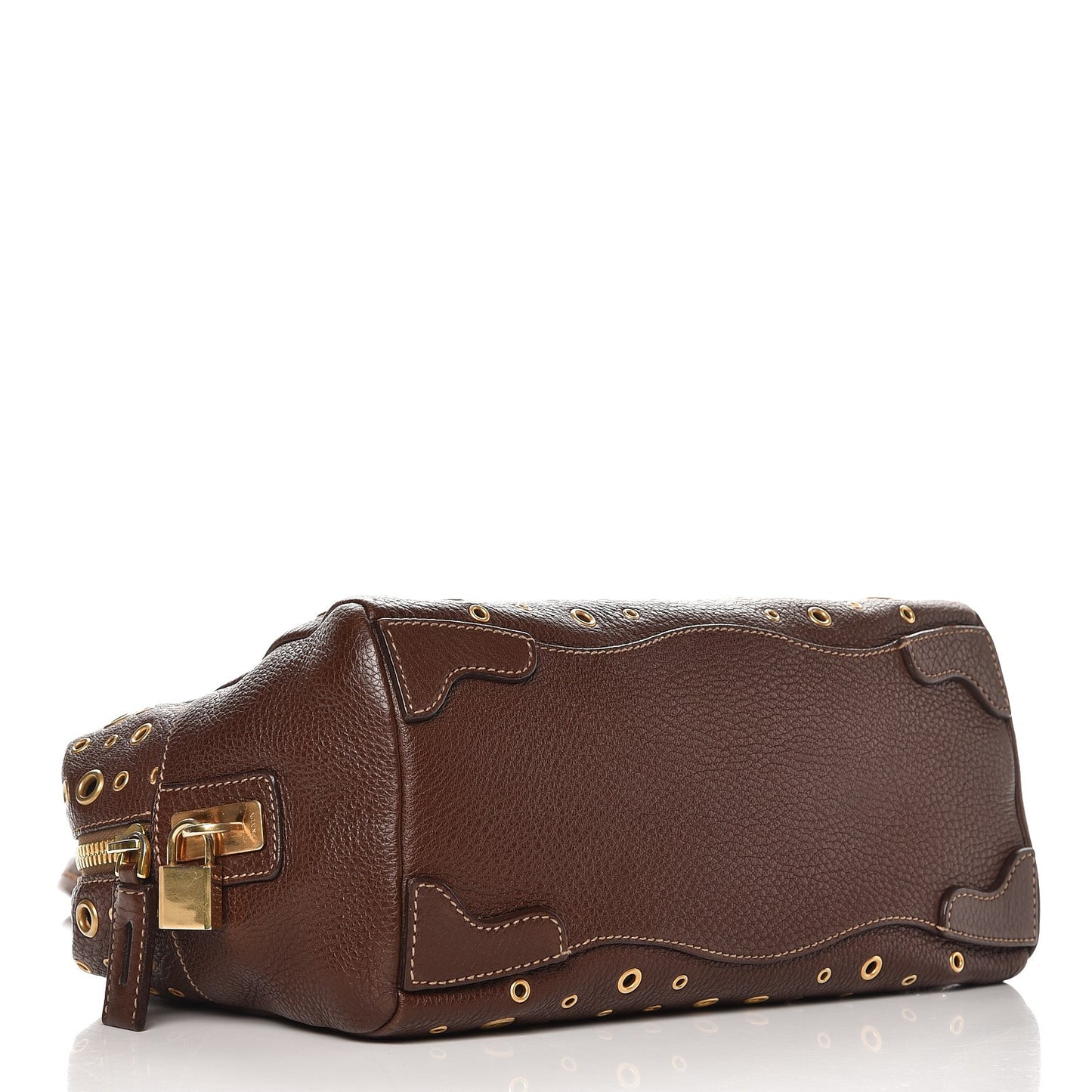 Vitello Daino Grommet Satchel Bruciato