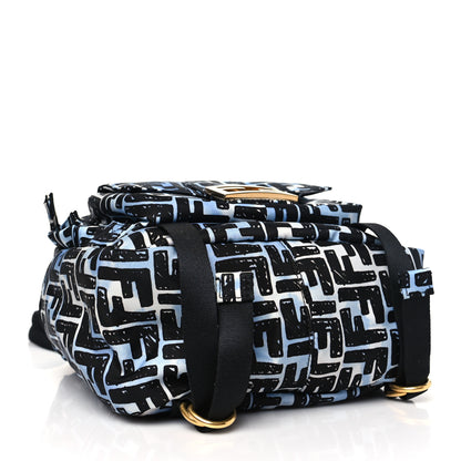 Fendi X JOSHUA VIDES Nylon FF Cloudy Pocket Backpack White Celeste Black 4 of 9