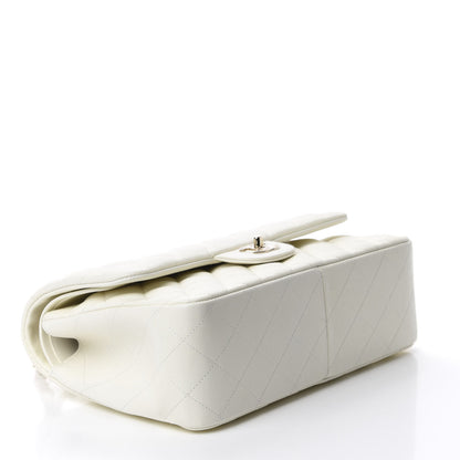 Chanel Caviar Quilted Jumbo Double Flap White 4 of 11