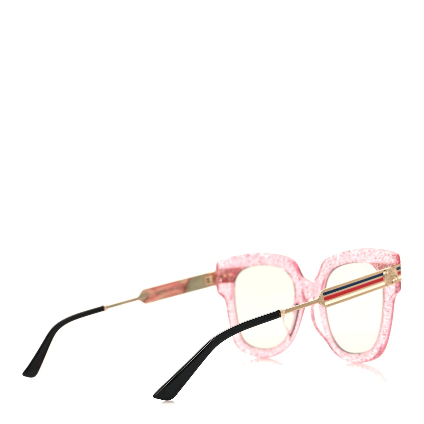 Acetate Square Frame Web Glitter GG0281S Sunglasses Pink
