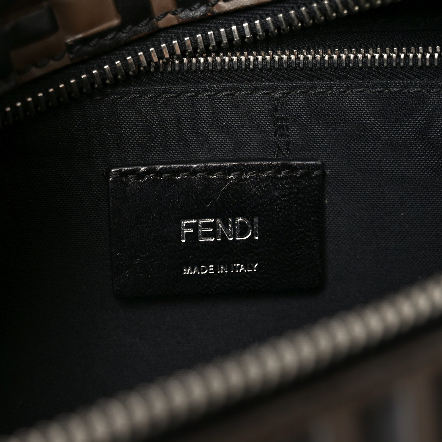 Vitello Century Bi-Color FF 1974 Embossed Belt Bag Maya Black