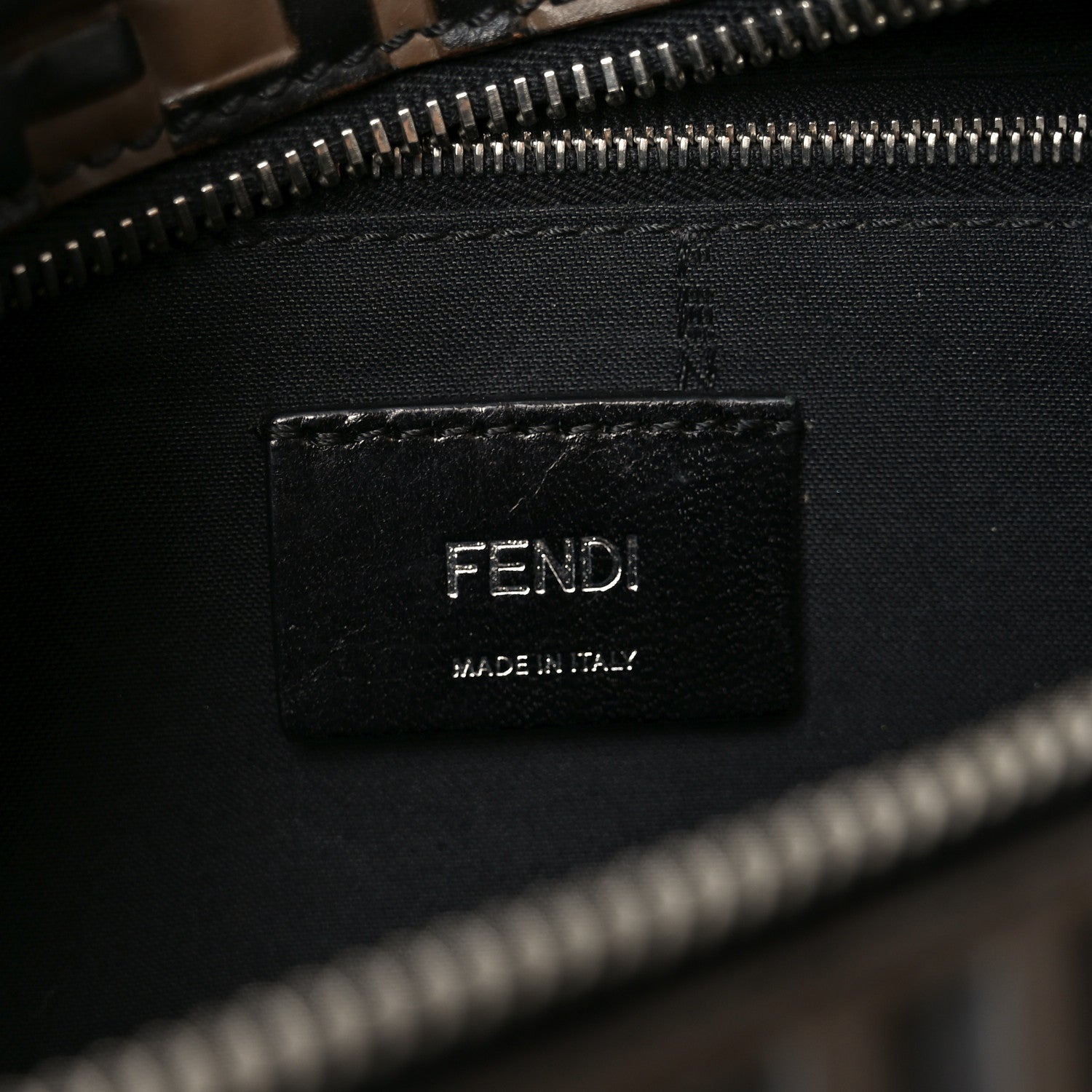 Fendi Vitello Century Bi-Color FF 1974 Embossed Belt Bag Maya Black 6 of 10