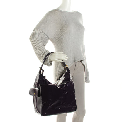 Saint Laurent Patent Large Multy Hobo Purple 2 of 7