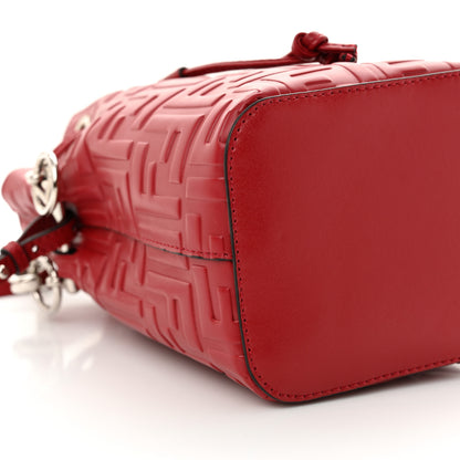 Fendi Vitello Liberty F is Fendi FF 1974 Embossed Mini Mon Tresor Bucket Bag Fragola 9 of 11
