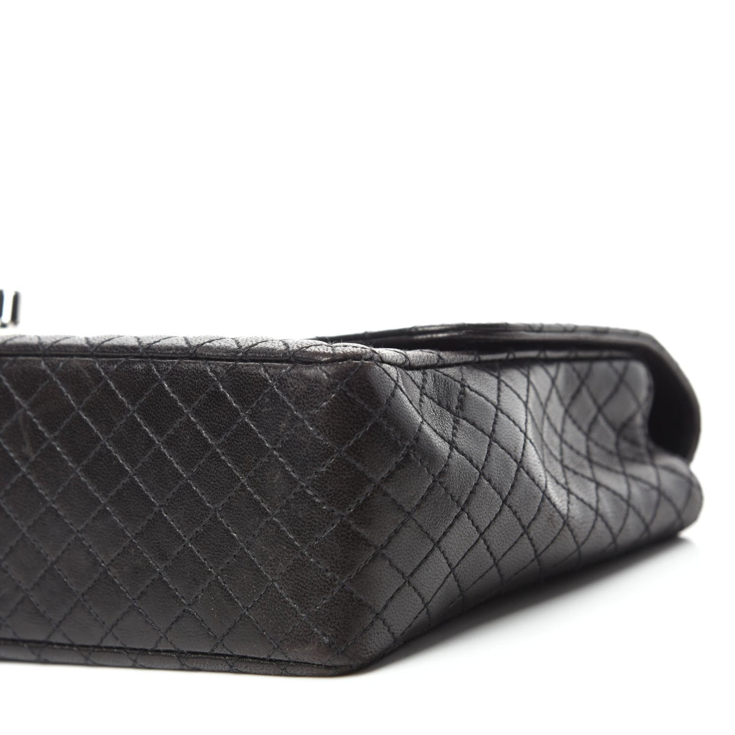 Lambskin Micro Quilted Medium Single Flap Black