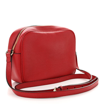 Gucci Pebbled Calfskin Small Soho Disco Bag Vibrant Red 3 of 12