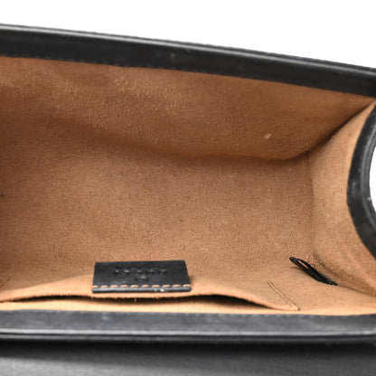 Gucci GG Supreme Monogram Calfskin Small Padlock Shoulder Bag Beige Black Cuir 5 of 18