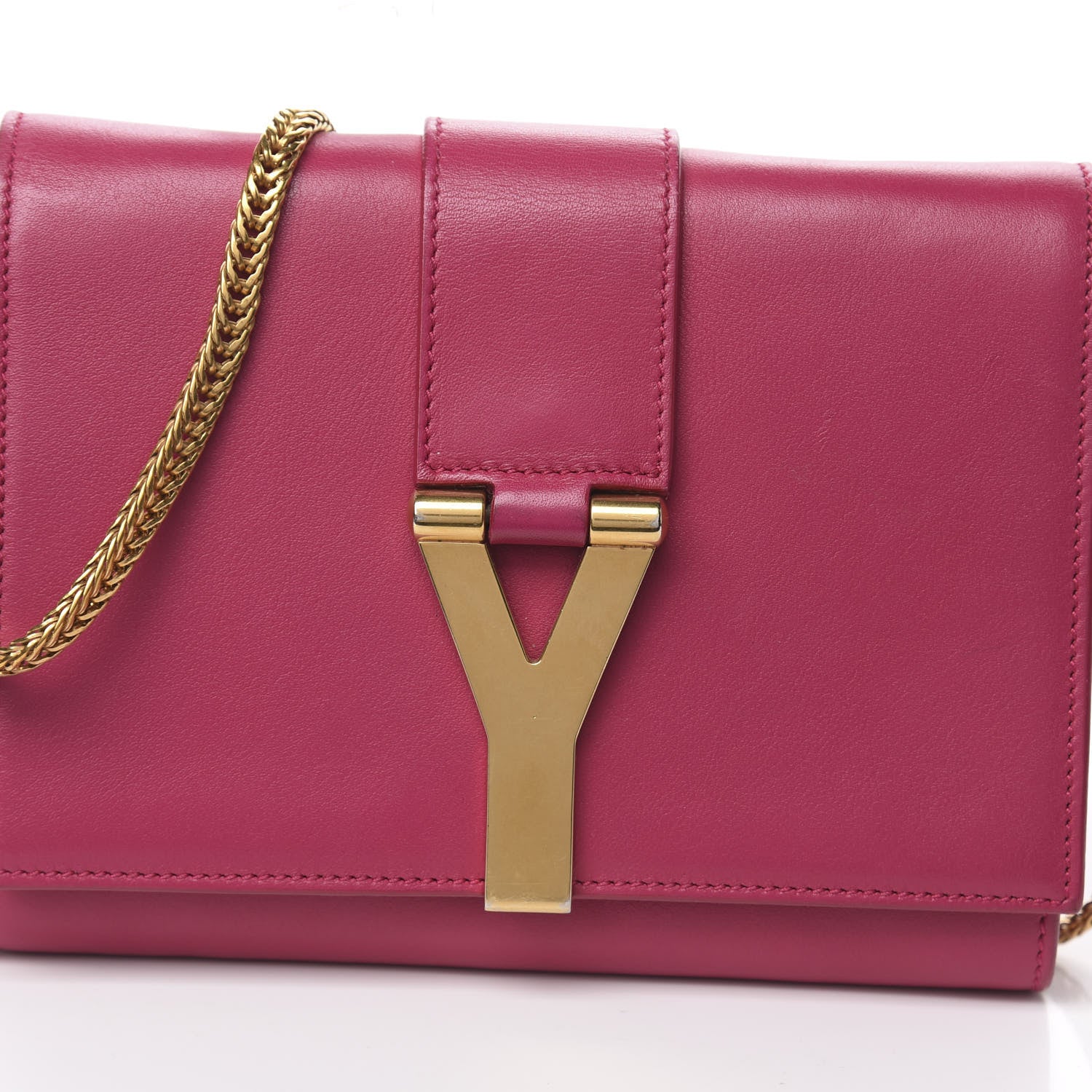 Saint Laurent Calfskin Small Classic Y Satchel Fuchsia 17 of 17