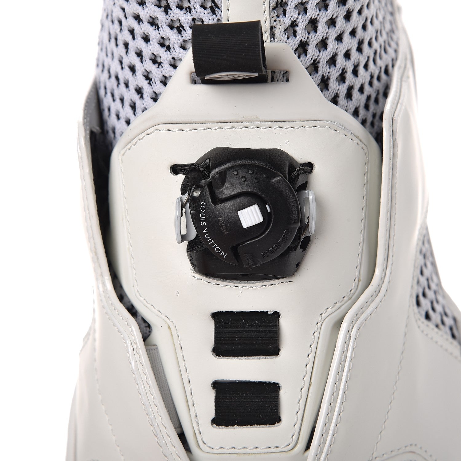 Louis Vuitton Mesh Calfskin Damier Embossed Fuel Power Sneakers 6 White 12 of 13
