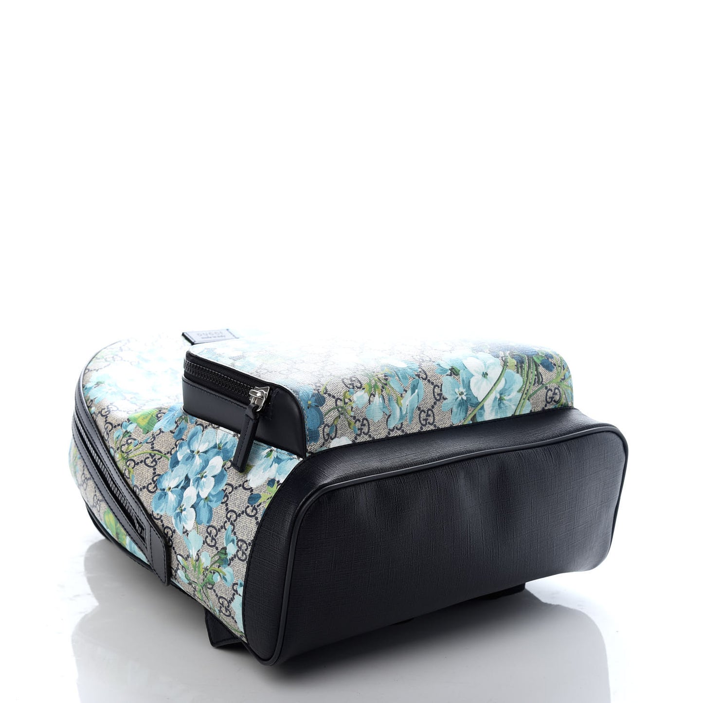 GG Supreme Monogram Blooms Medium Day Backpack Beige Blue Navy