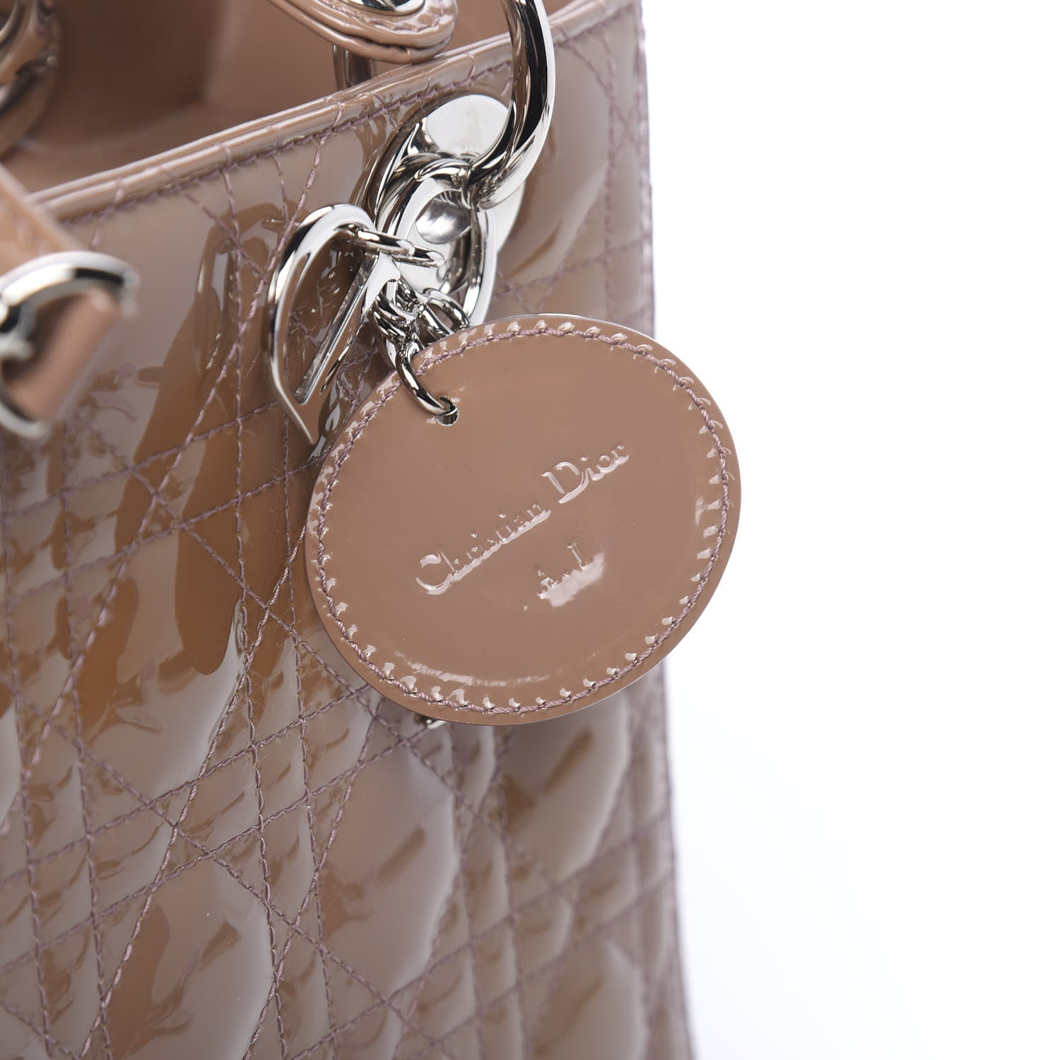 Christian Dior Patent Cannage Medium Lady Dior Brown 8 of 15