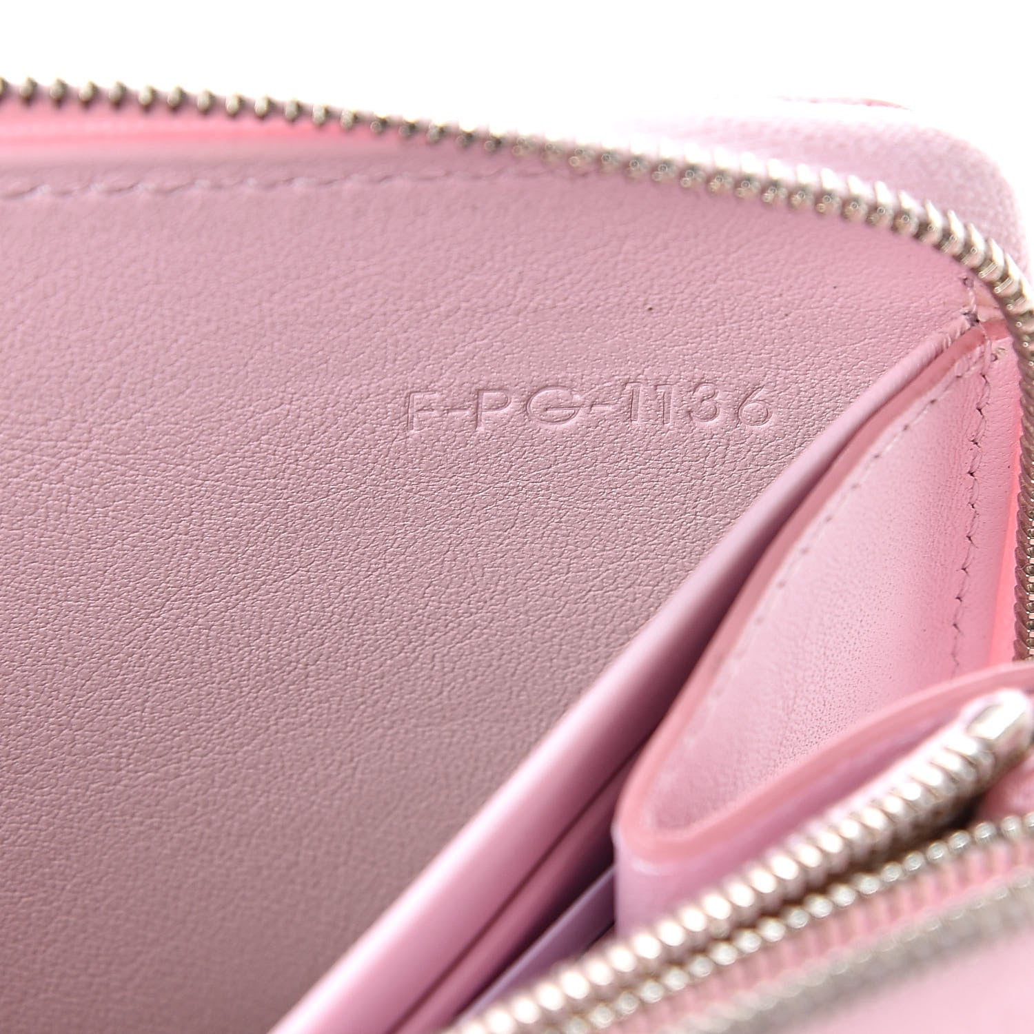 Celine Lambskin Large Zip Around Multifunction Wallet Antique Rose Black 8 of 8