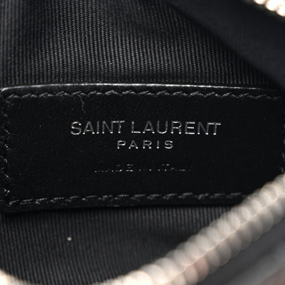 Saint Laurent Calfskin Matelasse Monogram Key Pouch Black 6 of 8