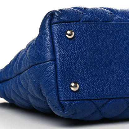 Chanel Caviar Quilted Easy Zip Tote Cobalt Blue 9 of 10