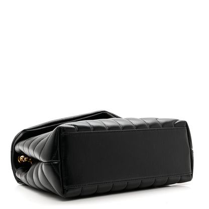 Saint Laurent Calfskin Y Quilted Monogram Small Loulou Chain Satchel Black 4 of 9