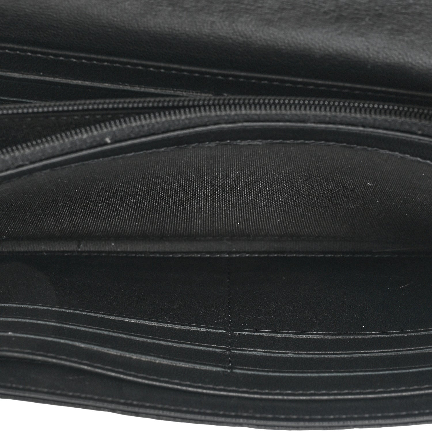 Chanel Lambskin Quilted Large Boy Gusset Flap Wallet Black 5 of 16