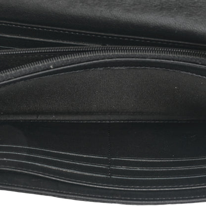 Chanel Lambskin Quilted Large Boy Gusset Flap Wallet Black 5 of 16