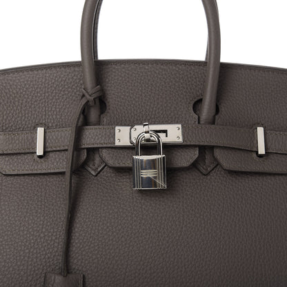 Hermes Togo Birkin 25 Etain 10 of 11