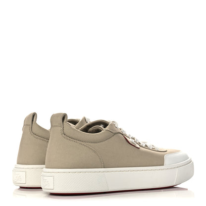 Christian Louboutin Canvas Simplerui Flat Sneakers 38.5 Beige White 4 of 8