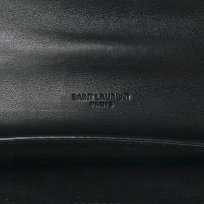 Saint Laurent Smooth Calfskin Classic Monogram Small Kaia Satchel Black 6 of 12