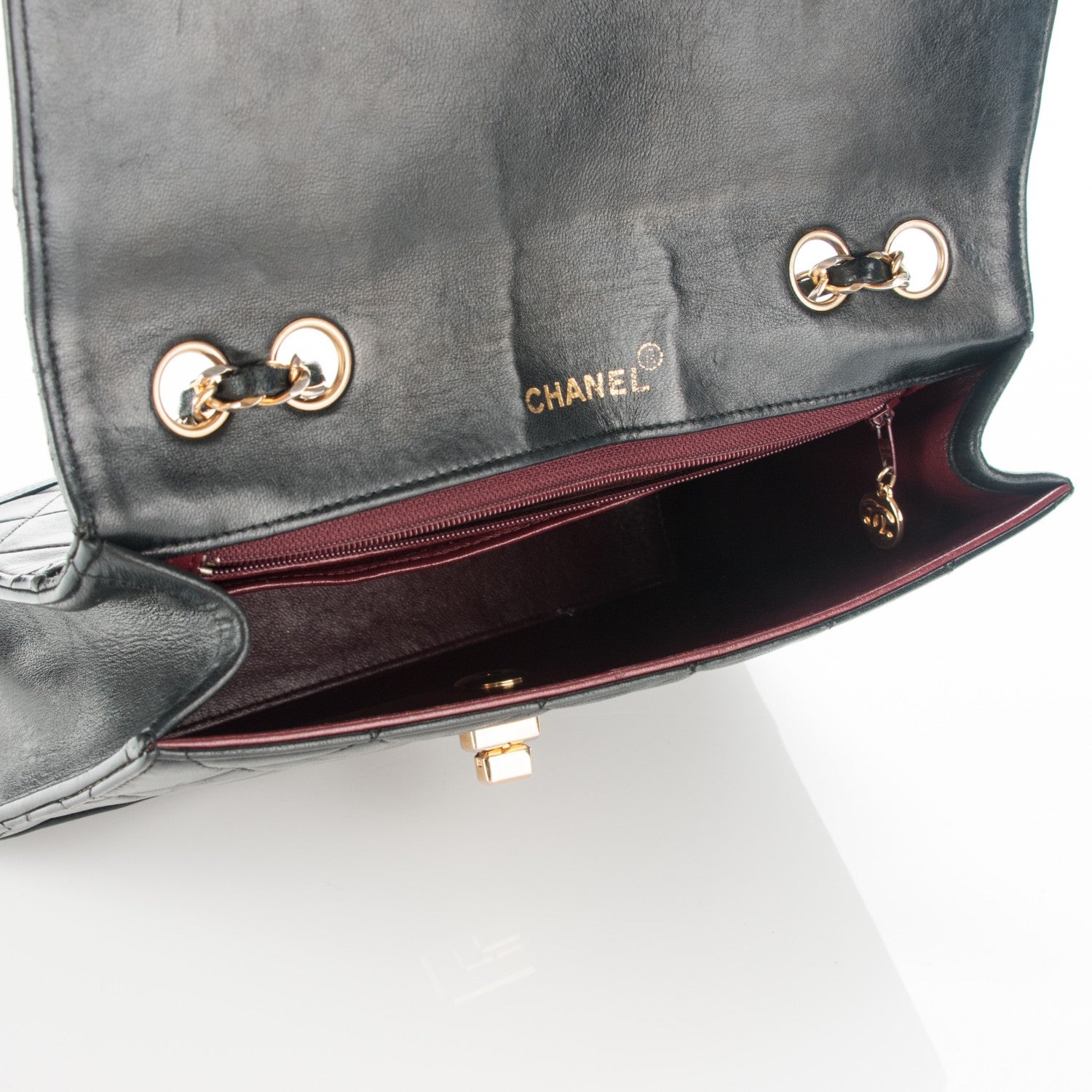 Chanel Lambskin Quilted Medium Single Flap Black 5 of 8