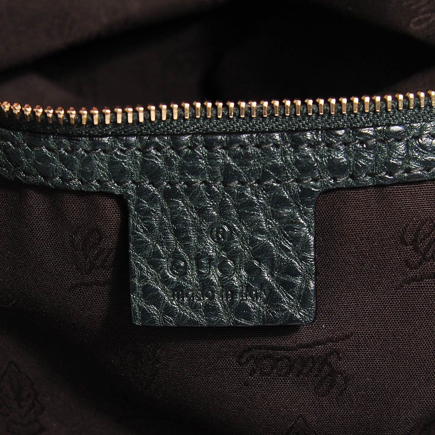 Gucci Monogram Medium Charm Top Handle Bag Green 6 of 9