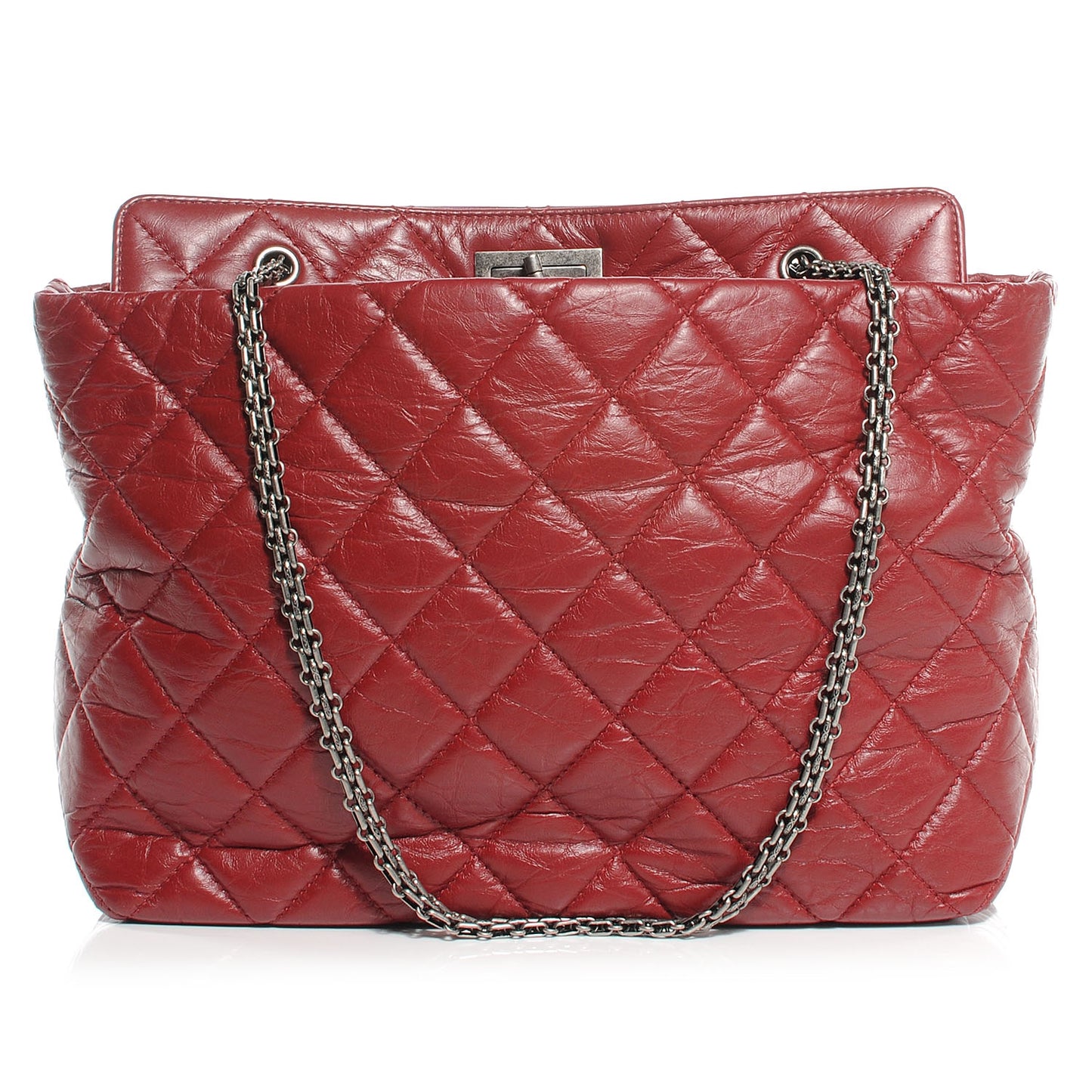 Aged Calfskin Reissue 2.55 Tote Bag Red