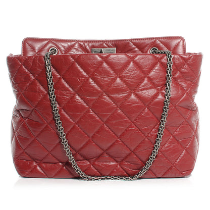 Chanel Aged Calfskin Reissue 2.55 Tote Bag Red 1 of 7