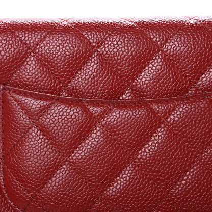 Chanel Caviar Quilted Wallet on Chain WOC Red 11 of 12