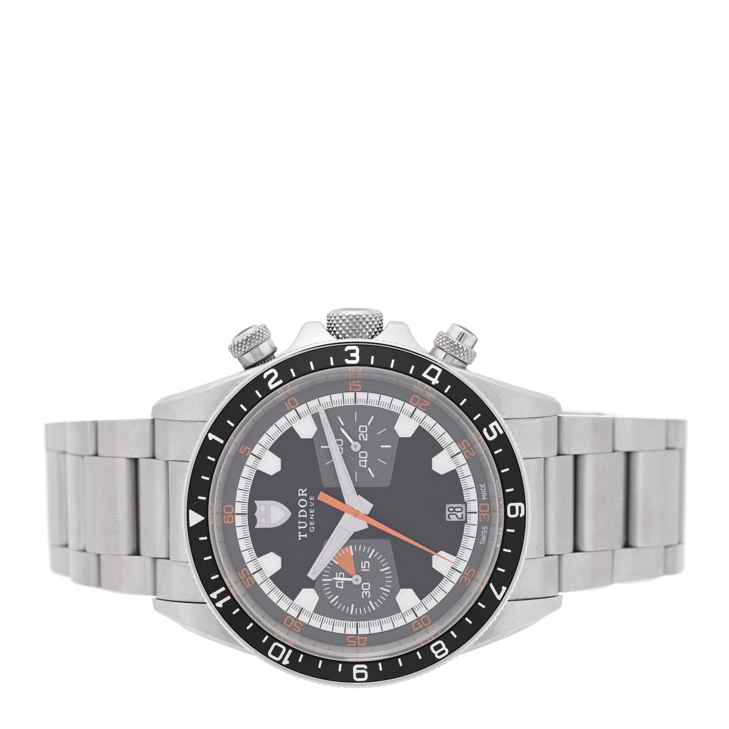 TUDOR Stainless Steel 42mm Heritage Chrono Automatic Watch Black 70330N 2 of 5