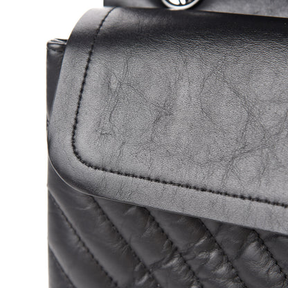 Chanel Aged Calfskin Chevron Quilted 2.55 Reissue 225 Flap So Black 8 of 15